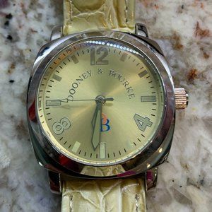 Dooney & Bourke Watch - Cream yellow leather large dial EUC